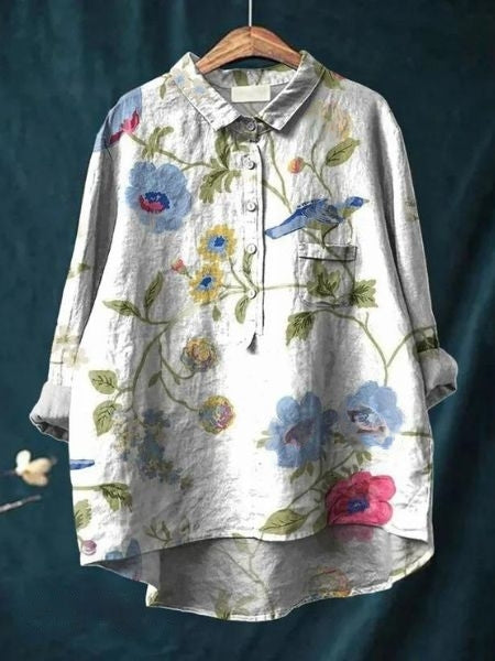 Lila - Blouse Florale Élégante