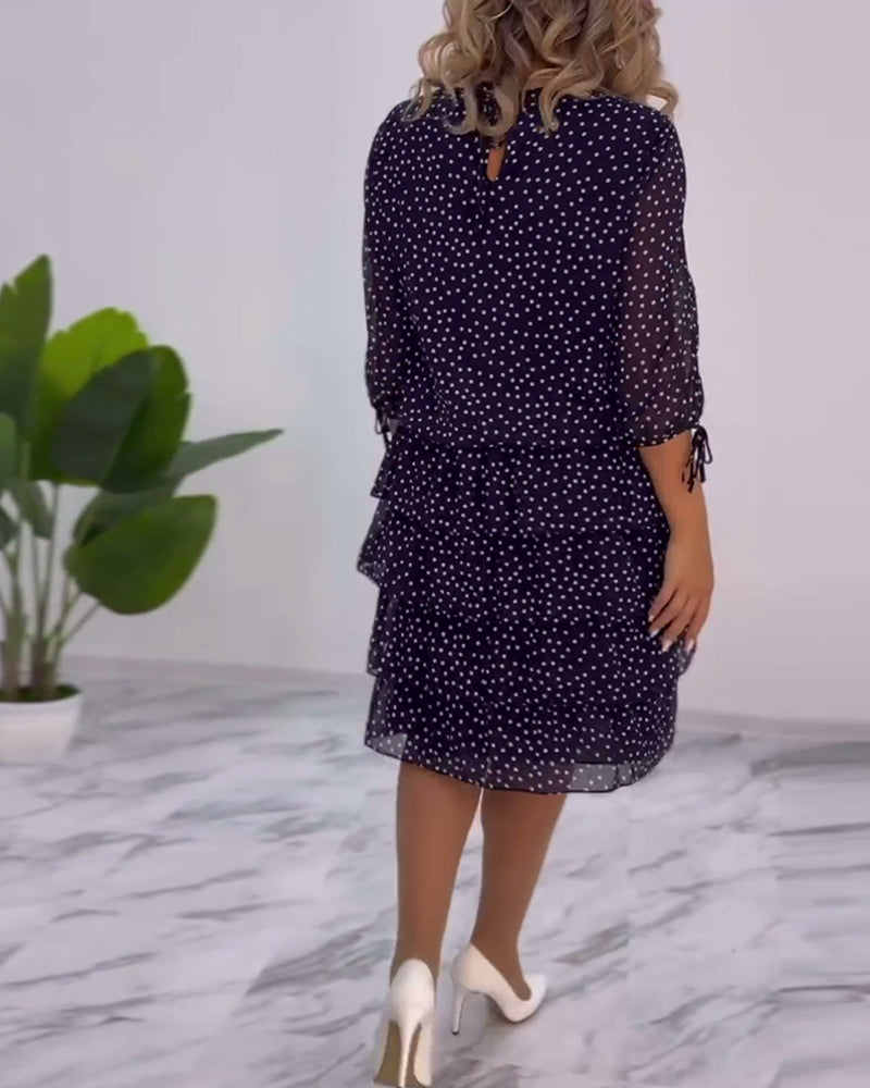 Blanche - Robe À Pois Élégante
