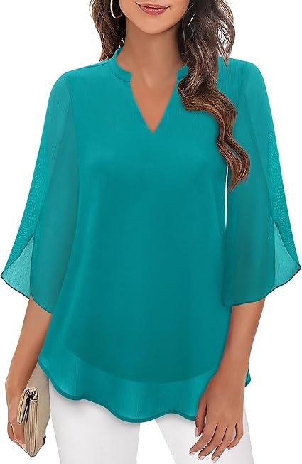 Petra – Blouse en Chiffon A-ligne