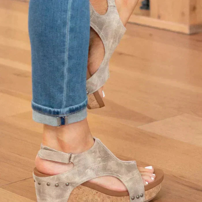 Nicole - Sandales Compensées Élégantes