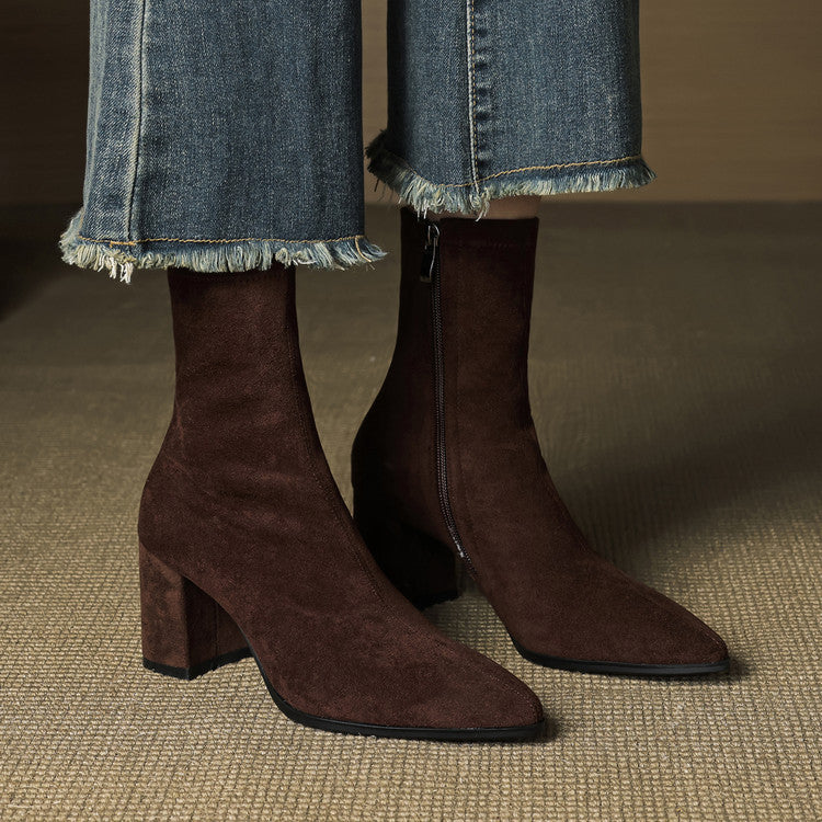 Alora - Bottines En Daim Luxueuses