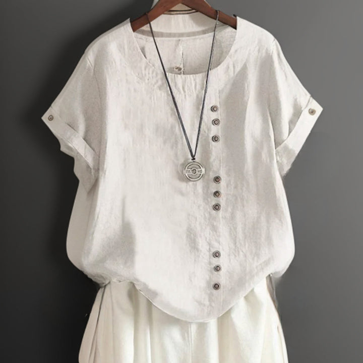 Celine - T-Shirt Chic Avec Boutons