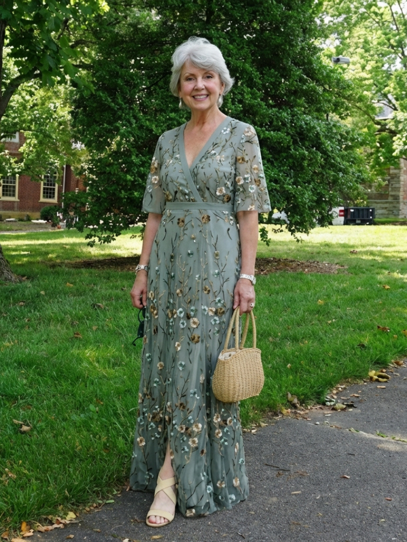 Evadne - Robe Maxi Fleurie Aérée