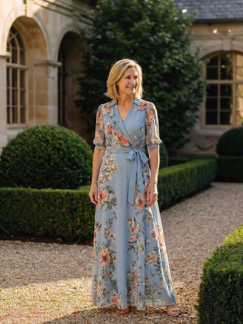 Elowen - Robe Maxi Fluide Fleurie